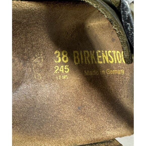 Birkenstock Gizeh Thong Sandal Green Oiled Leather Women's Size 7 / 38 - Picture 8 of 8